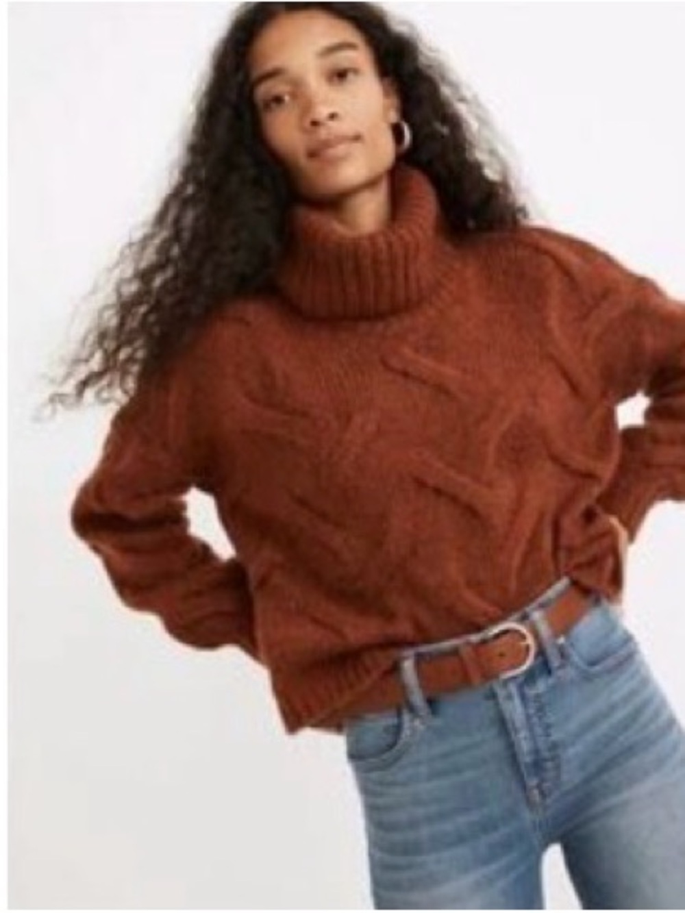 Madewell Warm Cinnamon Turtleneck Sweater